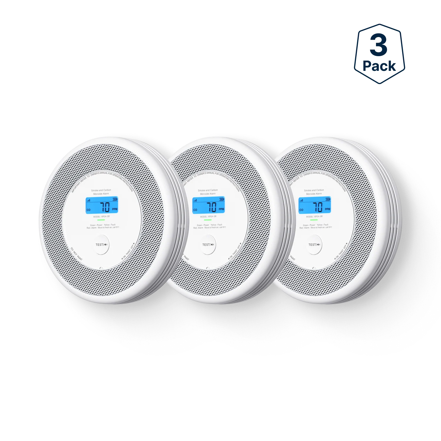 XP0A-SR Standalone Smoke and CO Alarm with Voice Alerts - Image 4