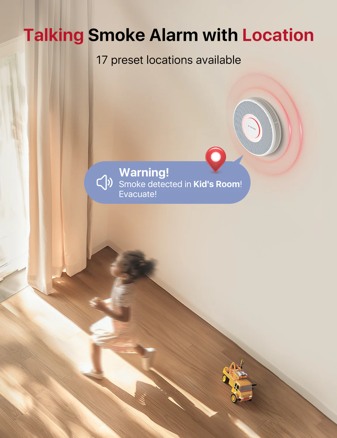 XS0B-MR Interconnected Smart Smoke Alarm with Voice Alerts - Image 6