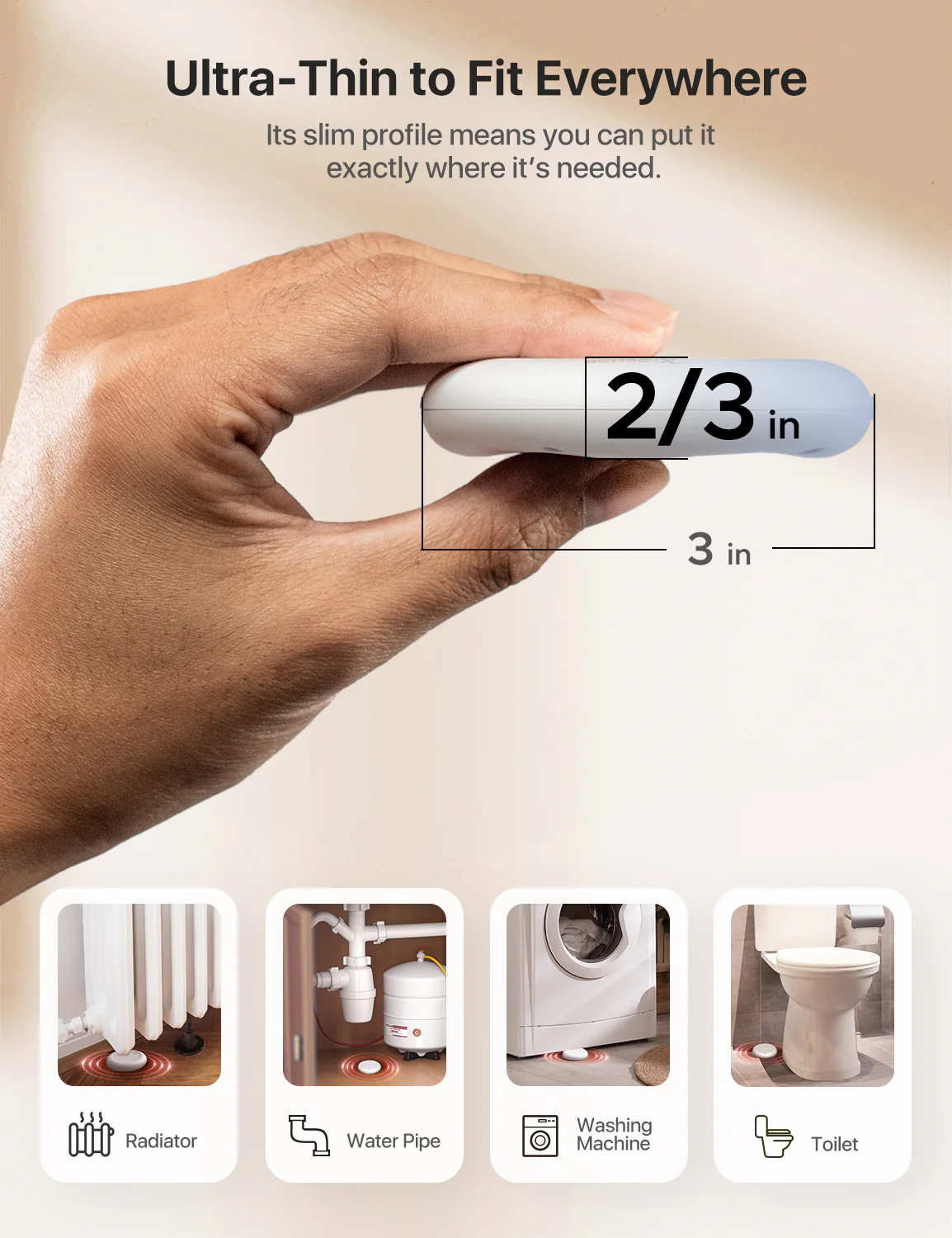 SWS0A Ultra-thin Smart Water Leak Alarm - Image 9