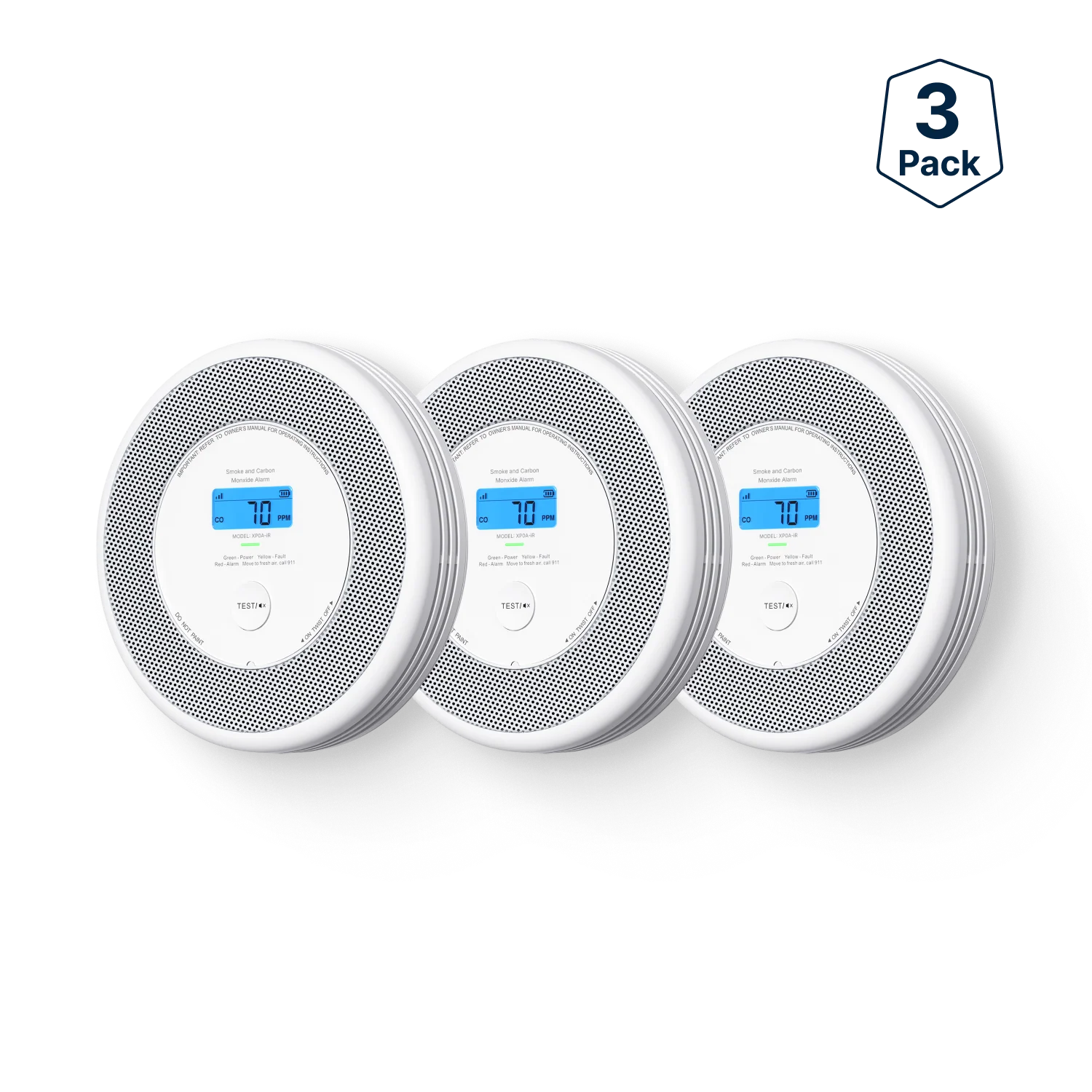 XP0A-iR Smart Smoke and CO Detector with Voice Alerts - Image 3