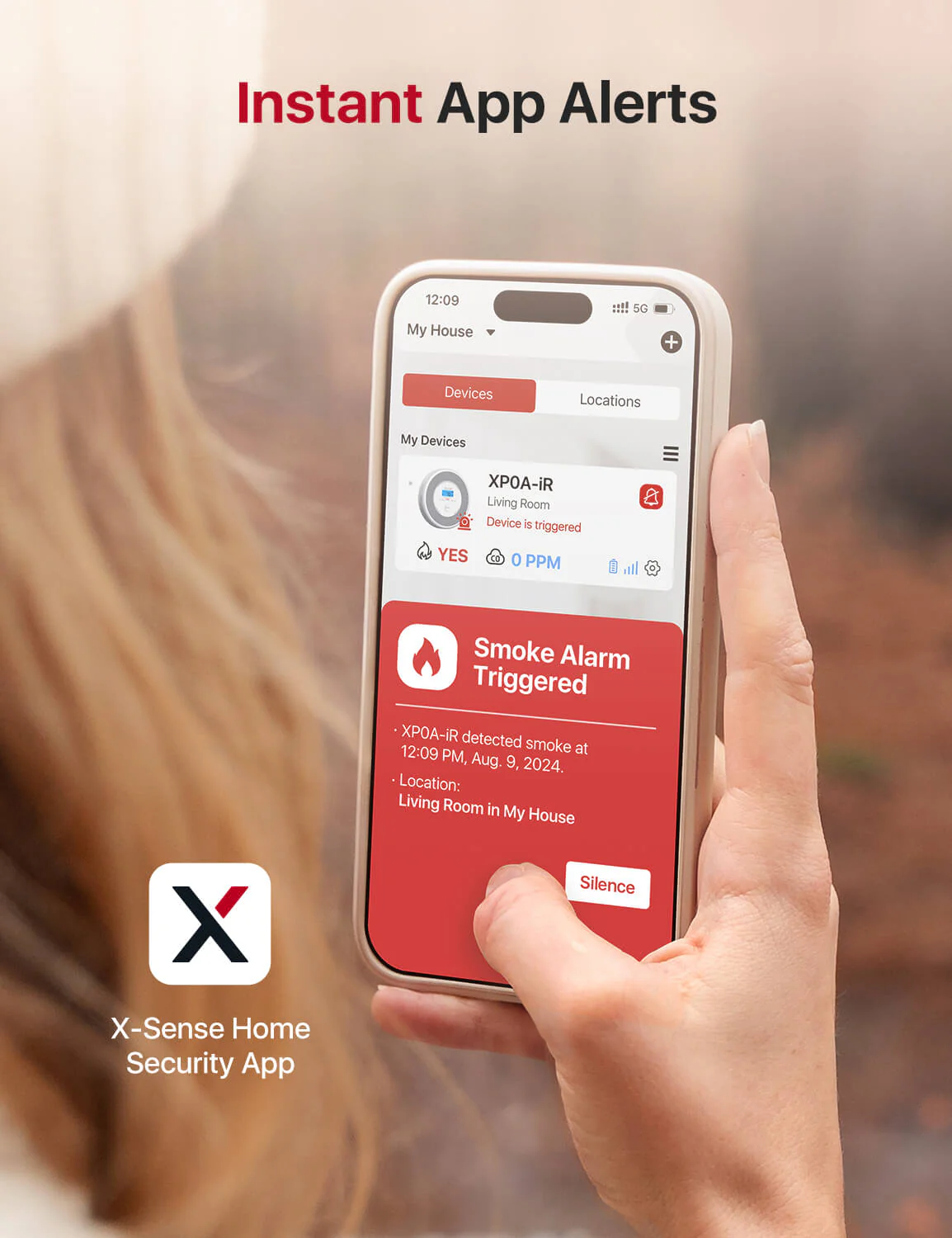 XP0A-iR Smart Smoke and CO Detector with Voice Alerts - Image 6