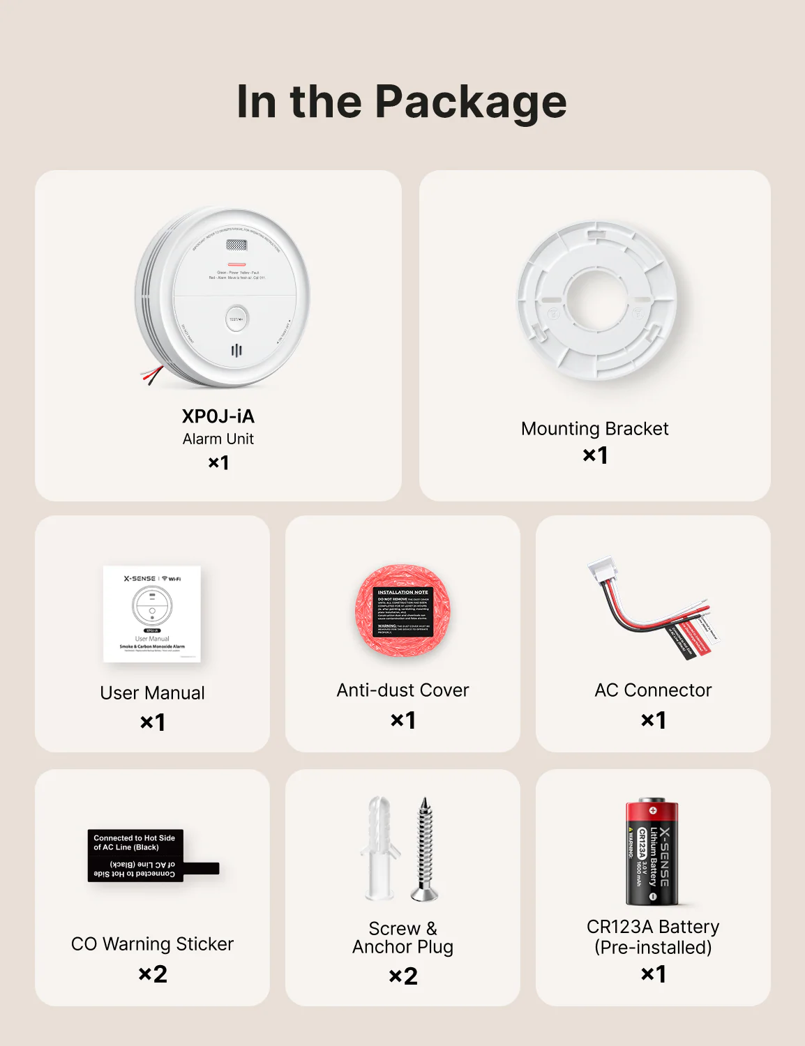 XP0J-iA Smart Hardwired Smoke and CO Alarm with Voice Alerts - Image 12