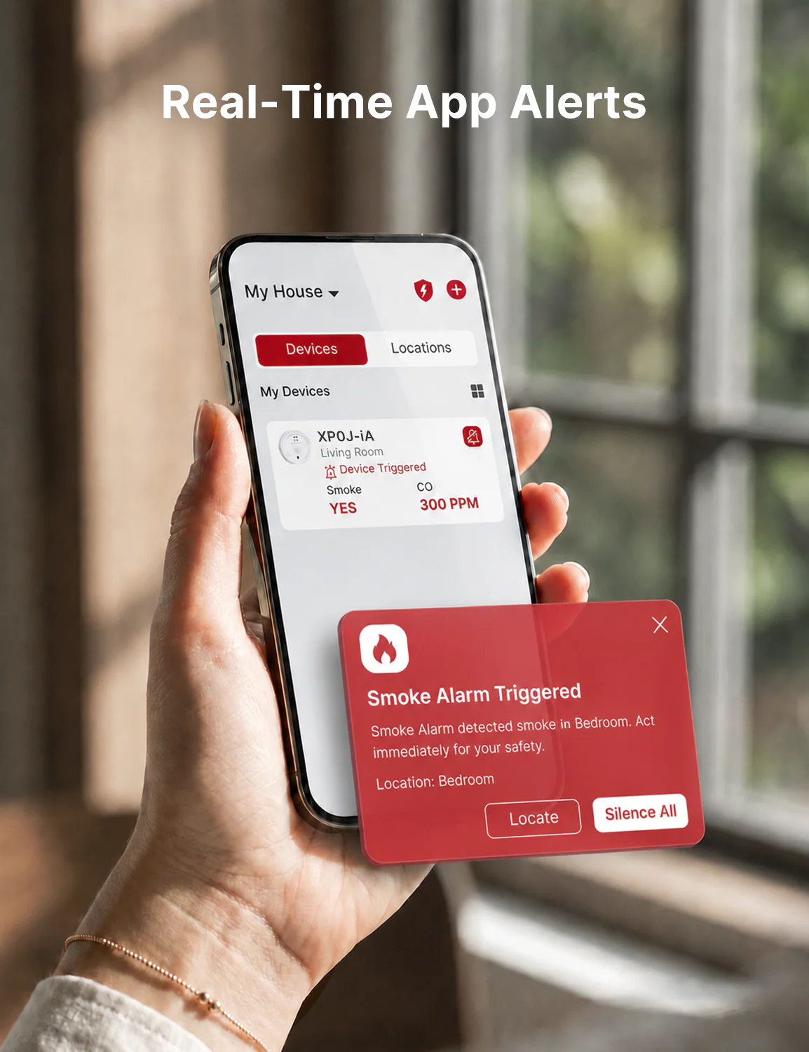 XP0J-iA Smart Hardwired Smoke and CO Alarm with Voice Alerts - Image 6