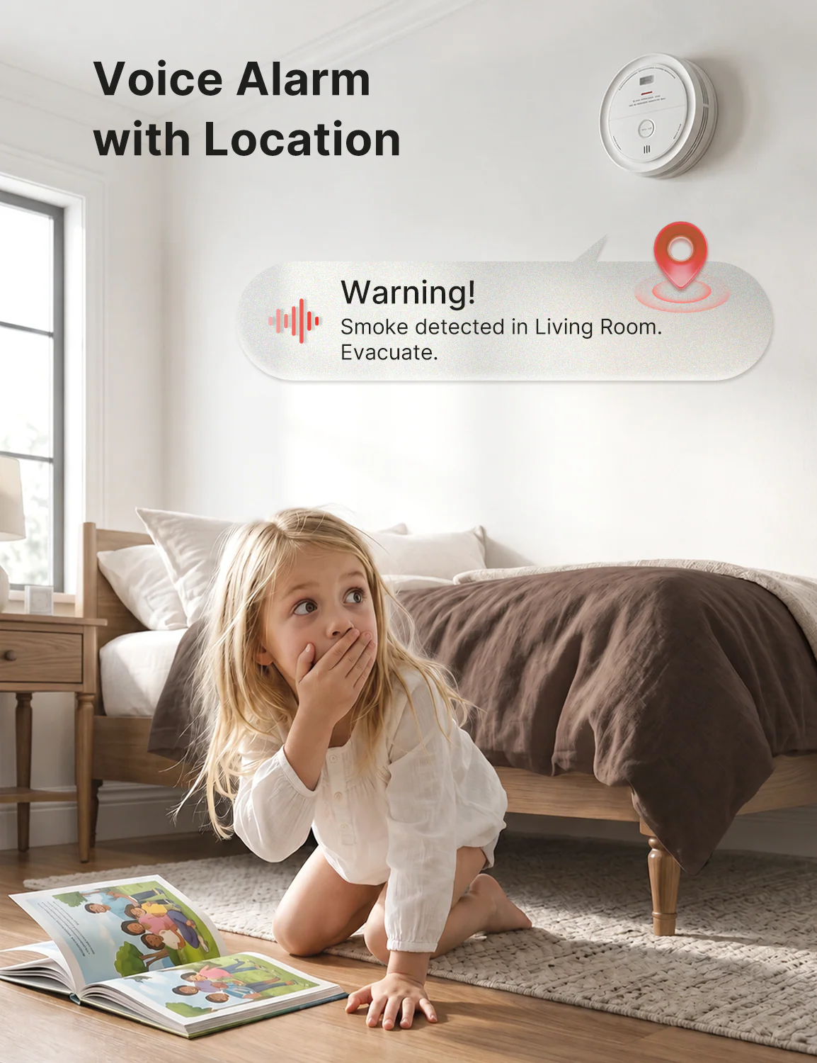 XP0J-iA Smart Hardwired Smoke and CO Alarm with Voice Alerts - Image 9